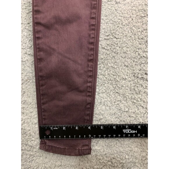 American Eagle Outfitters Maroon Leggings Jeggings 0 Regular Standard Sateen - Picture 11 of 12